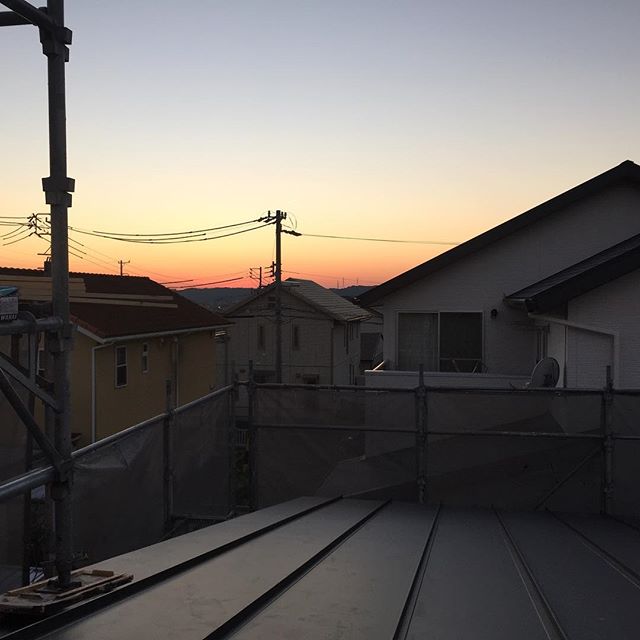 袋井市A邸現場廻り。空が綺麗な季節になってきますたね。
