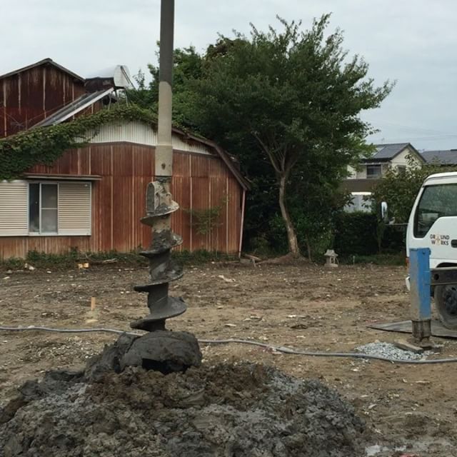 地盤改良工事は砕石パイル工法で！磐田市福田町にて安心して住める平屋建築スタート！#地盤改良#砕石パイル工法#磐田市#ラグデザイン #平屋