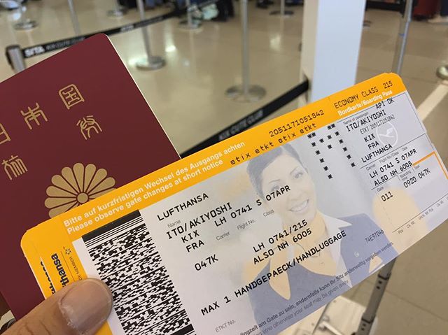 ミラノサローネに行って来ます！ルフトハンザ航空機にてフランクフルト経由ミラノリナーテ空港へ。