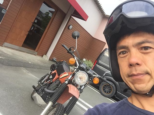 久々の朝ラン！磐田オフィスからの出発も今日でラスト。いままでありがとう︎ 行ってきまーす。#磐田市 #ラグデザイン #xt500 #yamaha #事務所 #定休日 #camper